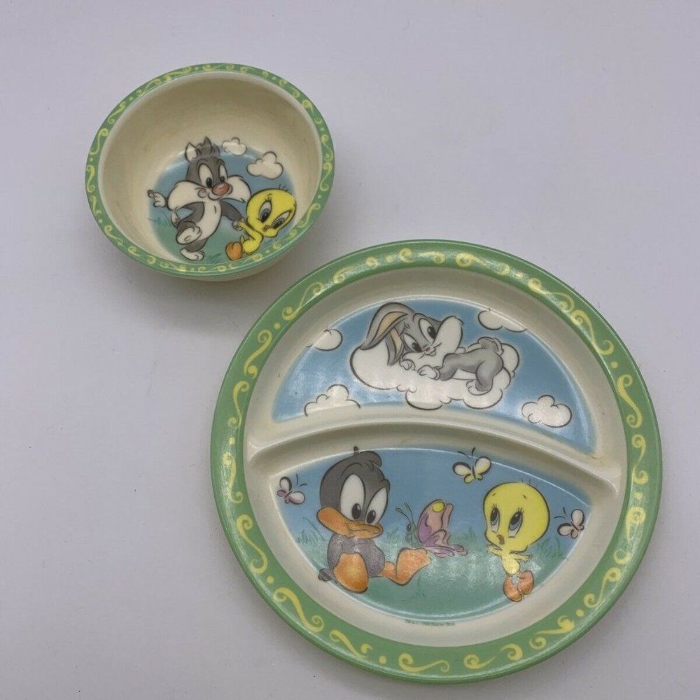 Vintage Zak Designs Warner Bros Divided Plate Bowl